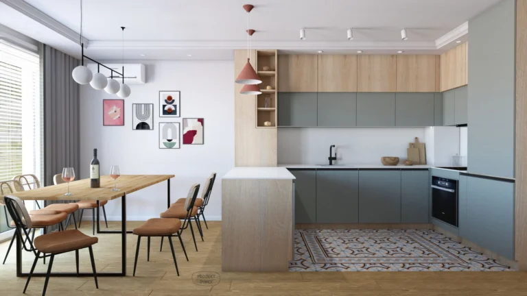 Ożarów Mazowiecki 2024 projektowanie wnętrz wizualizacje salon kuchnia