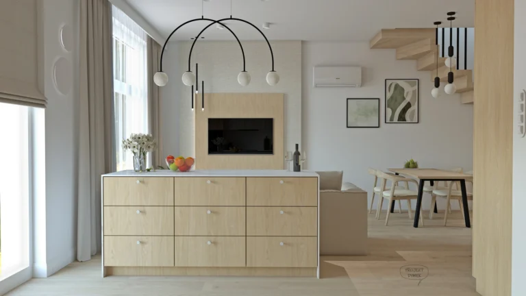 Ożarów Mazowiecki 2025 projektowanie wnętrz wizualizacje salon wyspa