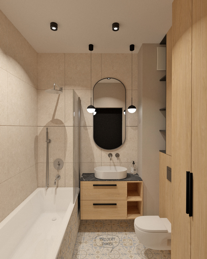 Targówek projektowanie wnętrz wizualizacje lazienka