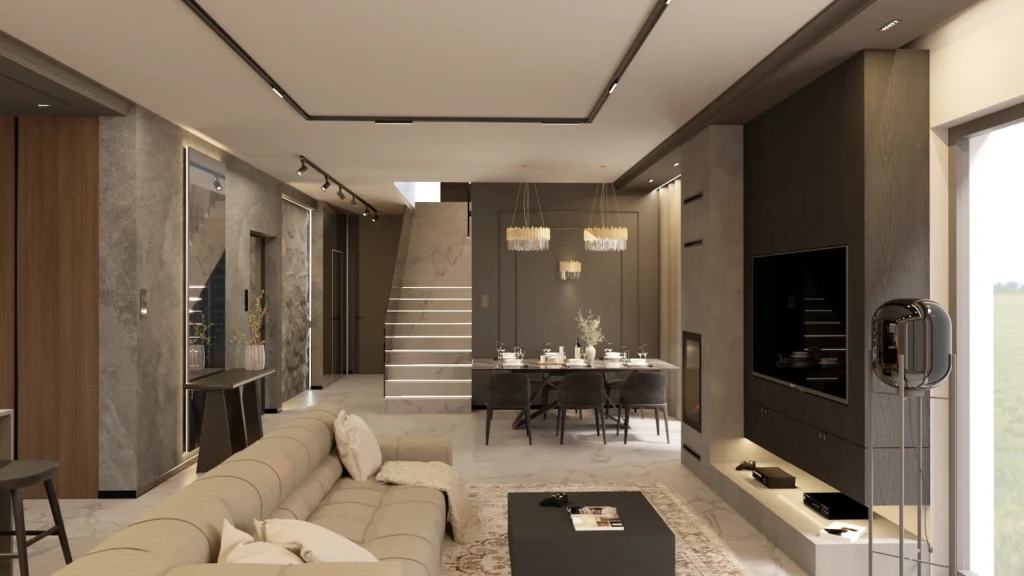 Umiastów projektowanie wnętrz wizualizacje widok